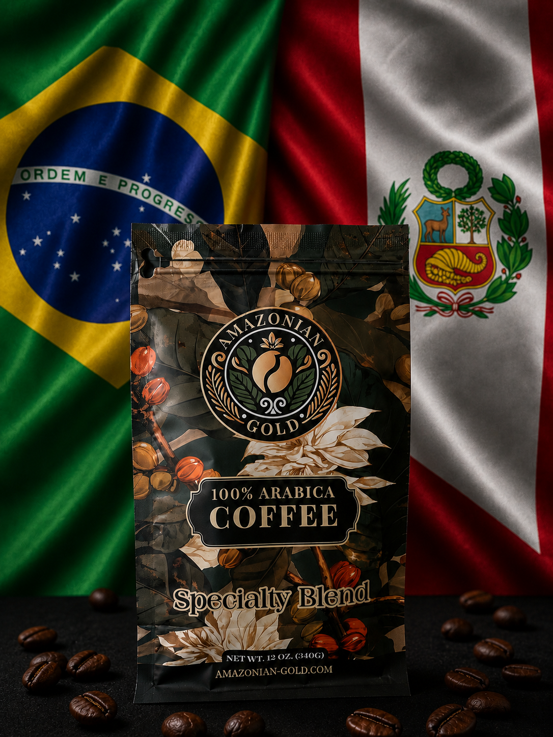 Amazonian Gold Specialty Blend Brazilian Coffee Beans - Brazil/Peru Blend